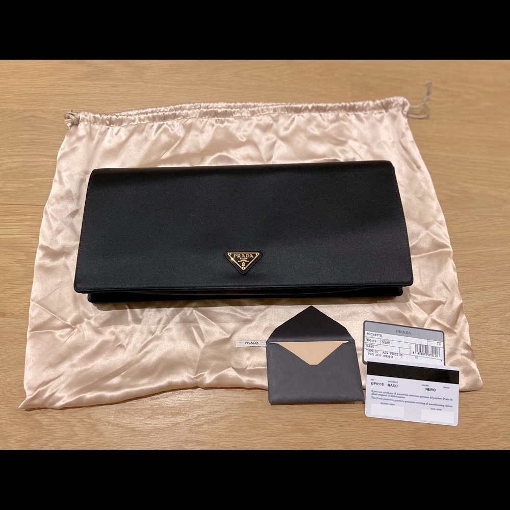 Prada Raso Pochette (Satin evening clutch)